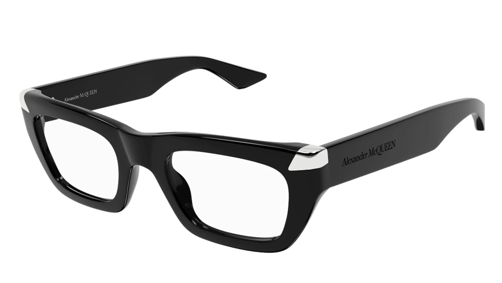 Men's and women's eyeglasses Luxury Alexander Mcqueen AM0444O black (001) new collection