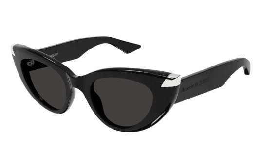Luxury women s sunglasses Alexander Mcqueen AM0442S black grey (001) new collection