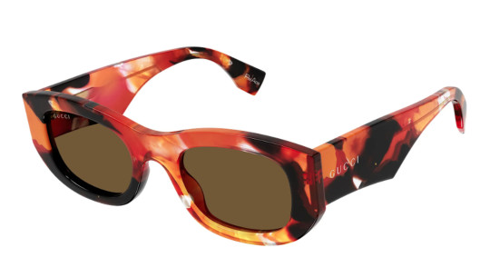 Occhiali sole uomo donna Luxury Gucci GG1627S orange brown (001) nuova collezione