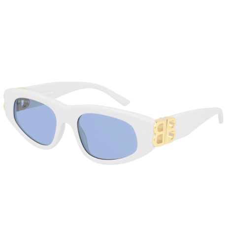Luxury women s sunglasses Balenciaga BB0095S white gold light blue (004) new collection 2