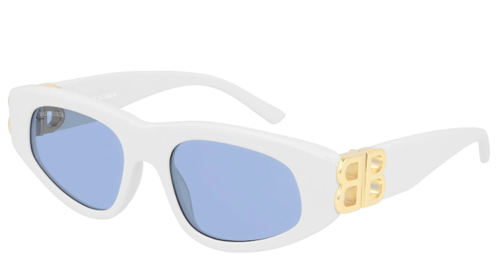 Occhiali da sole donna Luxury Balenciaga BB0095S white gold light blue (004) nuova collezione