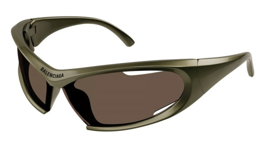 Occhiali sole uomo donna Luxury Balenciaga BB0318S green brown (004) nuova collezione