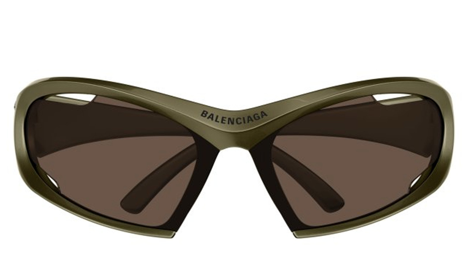 Occhiali sole uomo donna Luxury Balenciaga BB0318S green brown (004) nuova collezione