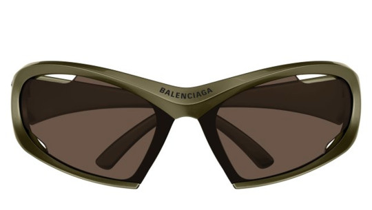 Occhiali sole uomo donna Luxury Balenciaga BB0318S green brown (004) nuova collezione