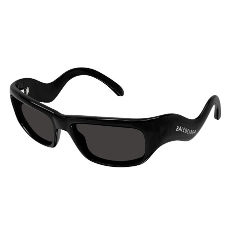 Occhiali da sole uomo donna Luxury Balenciaga BB0320S black grey (001) nuova collezione 2