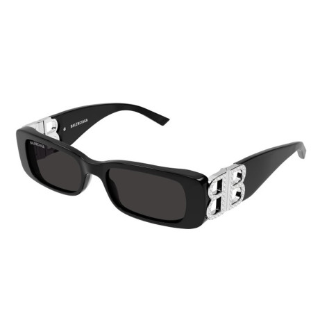 Luxury women s sunglasses Balenciaga BB0096S Black Silver Grey (017) new collection 2