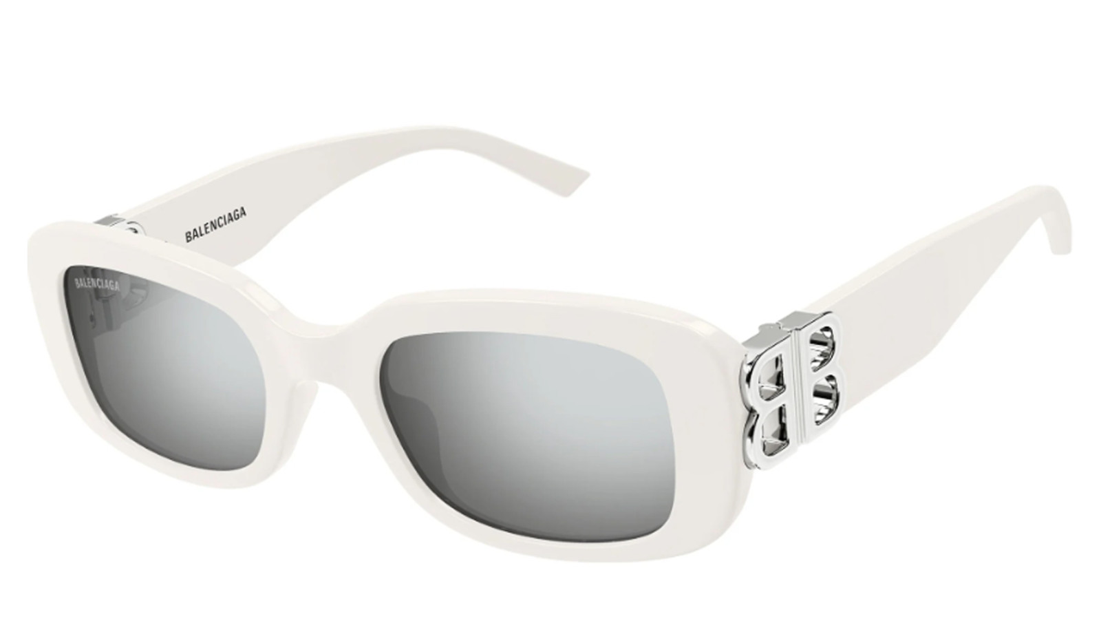 Luxury women s sunglasses Balenciaga BB0310SK white white silver (003) new collection