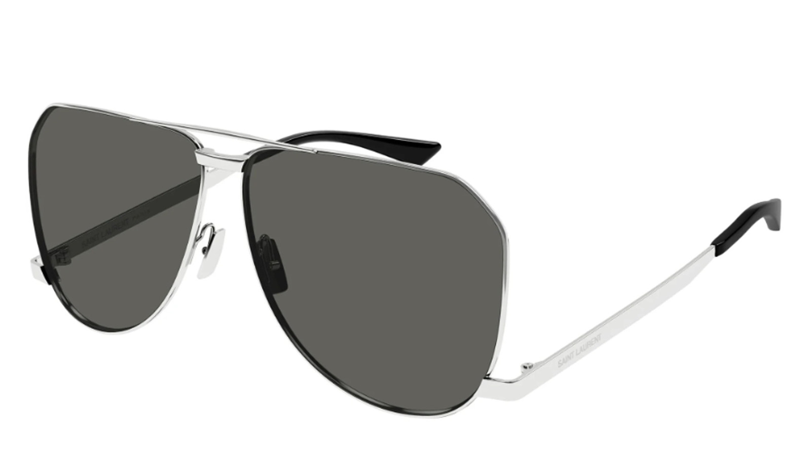 Occhiali da sole uomo Luxury Saint Laurent SL 690 DUST silver grey (002) nuova collezione