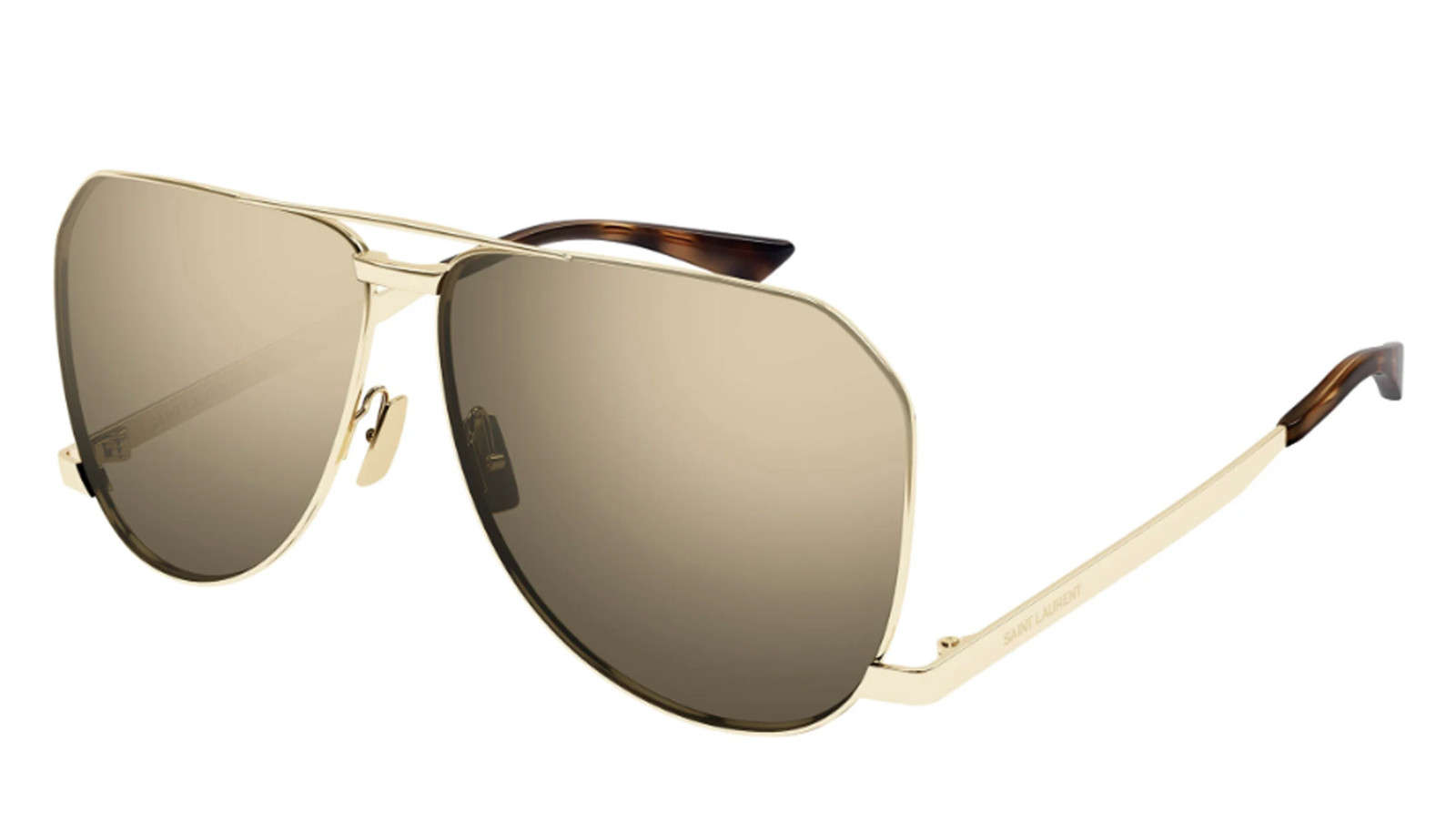 Occhiali da sole uomo Luxury Saint Laurent SL 690 DUST gold brown (004) nuova collezione