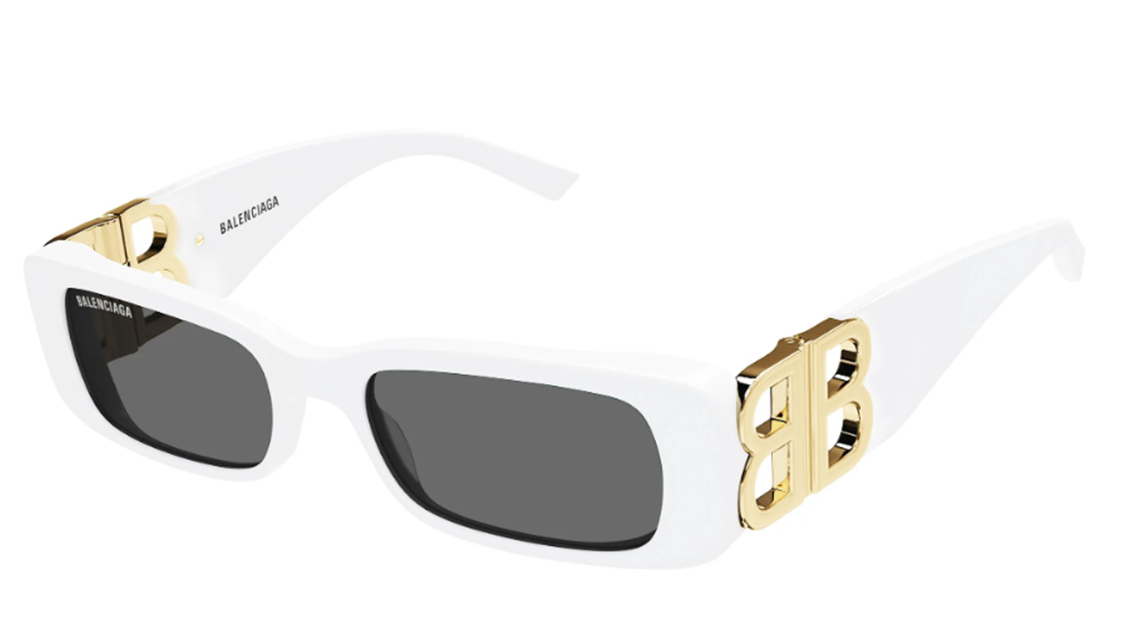 Luxury women s sunglasses Balenciaga BB0096S White Gold Grey (011) new collection