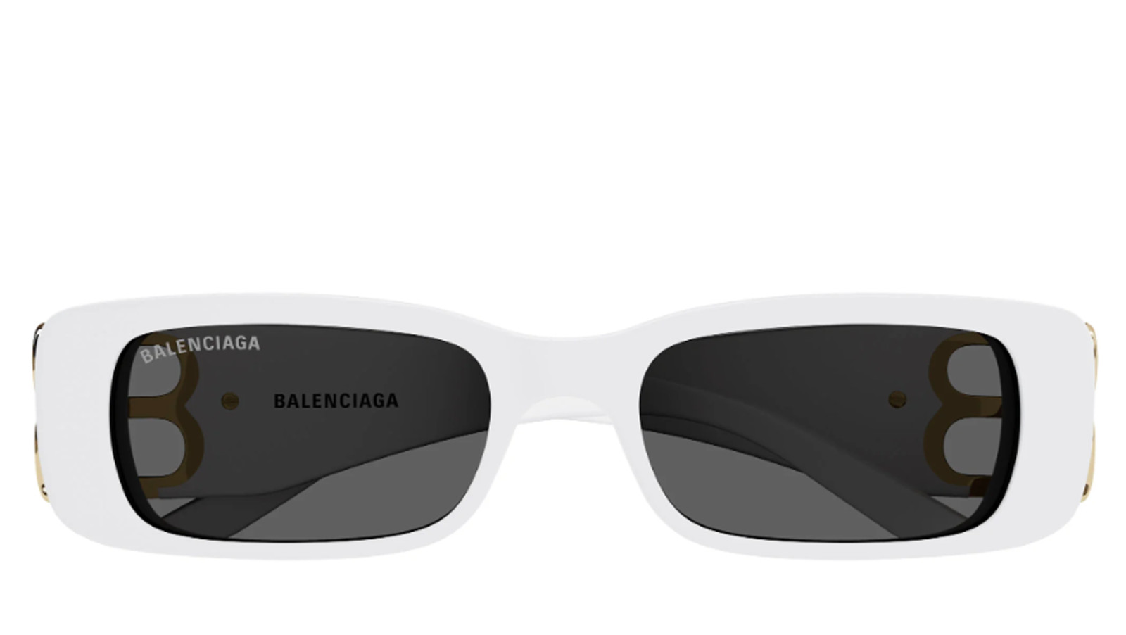 Luxury women s sunglasses Balenciaga BB0096S White Gold Grey (011) new collection