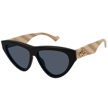 Occhiali da sole donna Luxury Gucci GG1333S 004 black ivory blue (004) nuova collezione 2