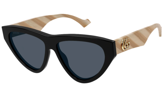 Luxury women s sunglasses Gucci GG1333S 004 Black Ivory Blue (004) new collection
