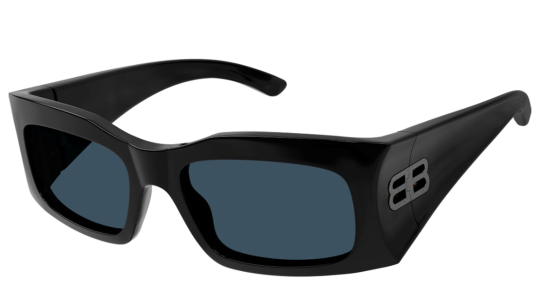 Occhiali da sole uomo donna Luxury Balenciaga BB0291S black blue (002) nuova collezione