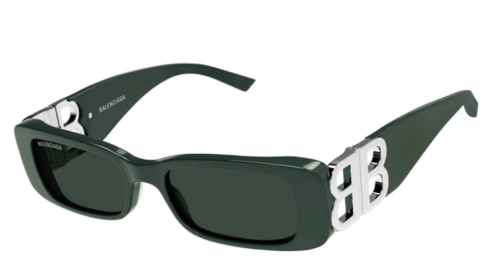 Luxury women s sunglasses Balenciaga BB0096S silver green (018) new collection