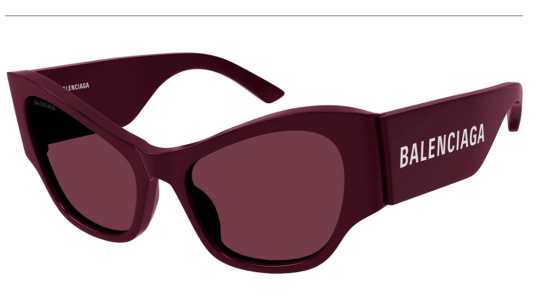 Occhiali da sole donna Luxury Balenciaga BB0259S burgundy red (006) nuova collezione