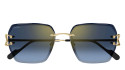 Luxury Cartier CT0466S 002 gold gold blue women's sunglasses new collection