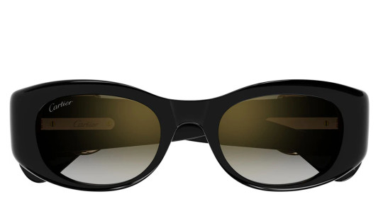 Luxury Cartier CT0472S 001 women's sunglasses black black grey new collection