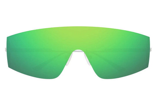 Occhiali da sole uomo donna Luxury Bottega Veneta BV1299S 003 silver silver green nuova collezione