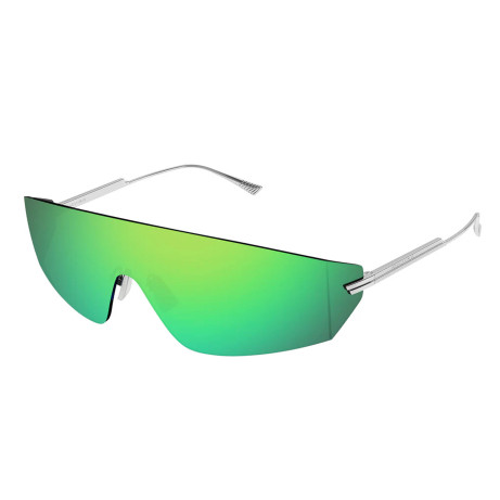 Occhiali sole uomo donna Luxury Bottega Veneta BV1299S 003 silver silver green nuova collezione 2