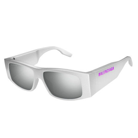 Occhiali da sole uomo donna Luxury Balenciaga BB0100S 002 silver silver silver nuova collezione 2