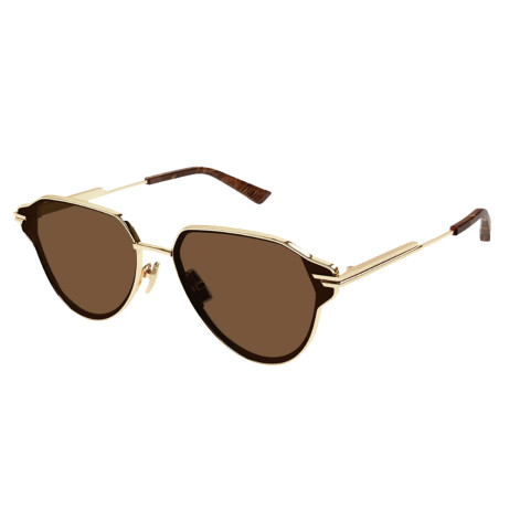 Occhiali da sole uomo donna Luxury Bottega Veneta BV1271S 002 gold gold brown nuova collezione 2