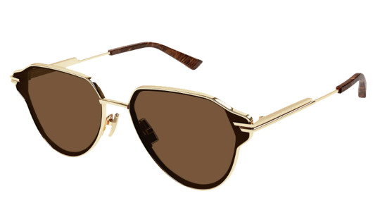 Occhiali sole uomo donna Luxury Bottega Veneta BV1271S 002 gold gold brown nuova collezione