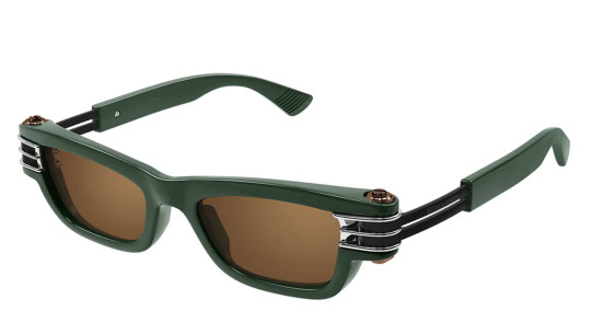 Occhiali da sole uomo donna Luxury Bottega Veneta BV1308S 003 green black copper nuova collezione