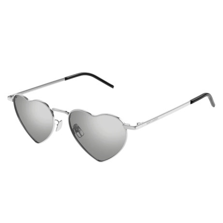 Luxury Saint Laurent SL 301 LOULOU 014 silver silver silver sunglasses new collection 2
