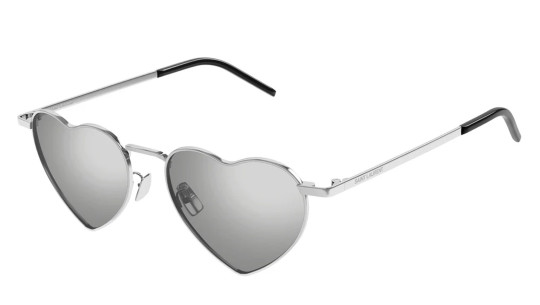 Occhiali da sole donna Luxury Saint Laurent SL 301 LOULOU 014 silver silver silver nuova collezione