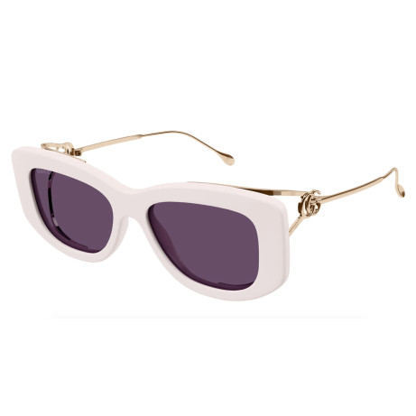 Women's Sunglasses Luxury Gucci GG1566S 003 ivory gold violet new collection 2