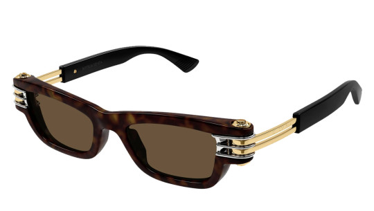 Occhiali sole uomo donna Luxury Bottega Veneta BV1308S 002 havana gold brown nuova collezione