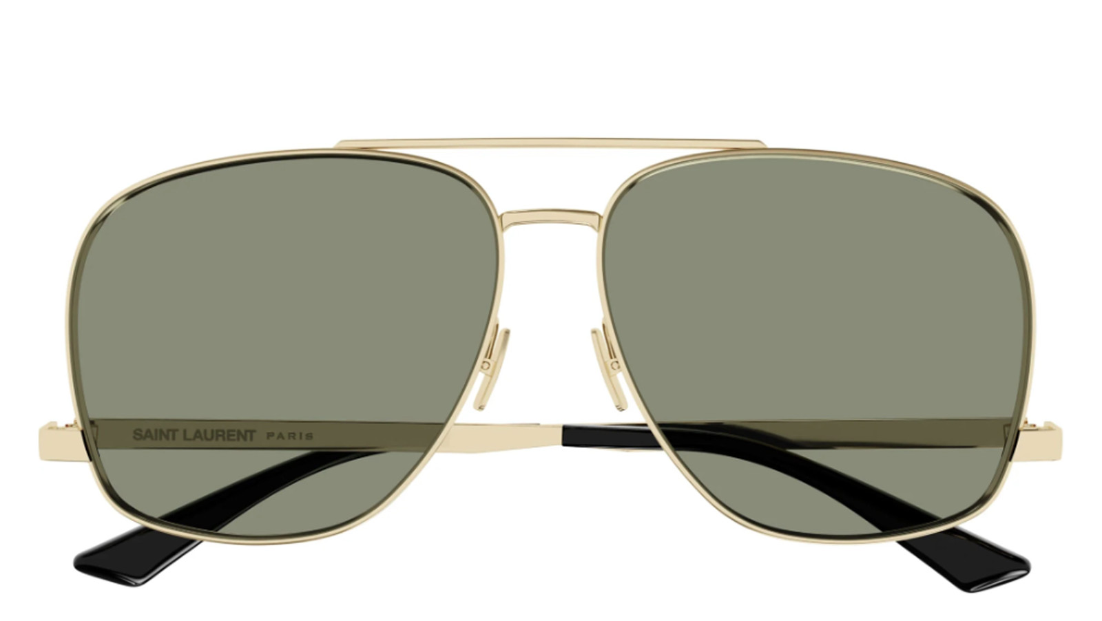 Luxury women s sunglasses Saint Laurent SL 653 LEON gold green (003) new collection