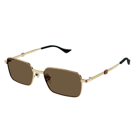 Occhiali da sole uomo Luxury Gucci GG1495S 002 gold gold brown nuova collezione 2
