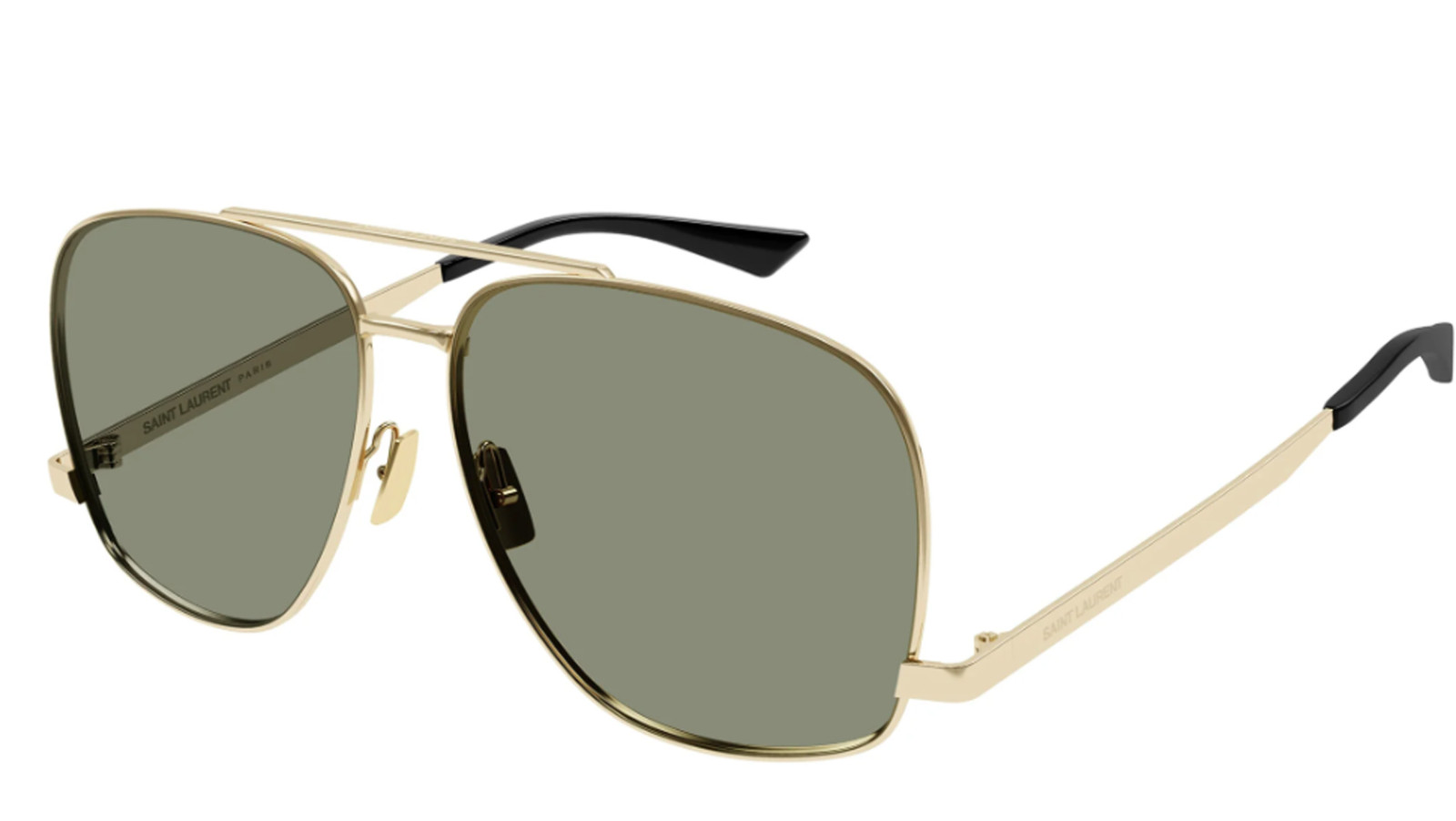 Luxury women s sunglasses Saint Laurent SL 653 LEON gold green (003) new collection