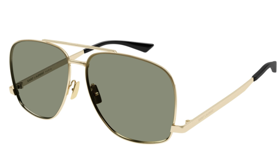 Occhiali da sole donna Luxury Saint Laurent SL 653 LEON gold green (003) nuova collezione