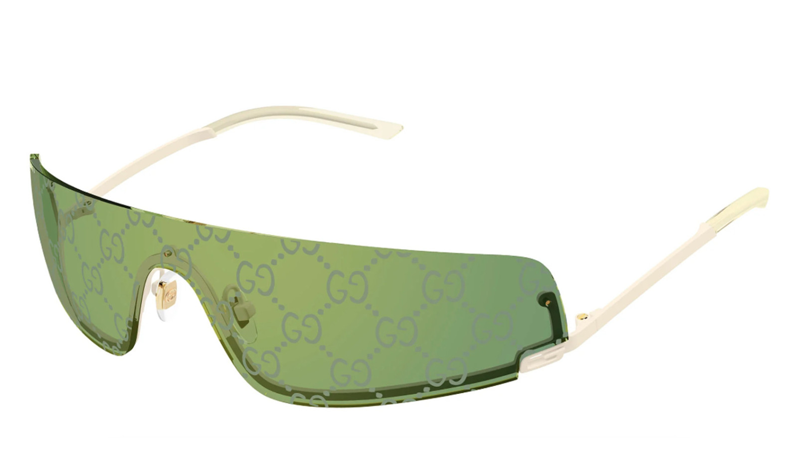 Occhiali sole uomo donna Luxury Gucci GG1561S 003 ivory ivory green nuova collezione