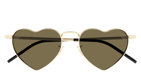 Occhiali da sole uomo donna Luxury Saint Laurent SL 301 LOULOU 015 gold gold brown nuova collezione