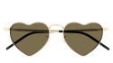 Occhiali sole uomo donna Luxury Saint Laurent SL 301 LOULOU 015 gold gold brown nuova collezione