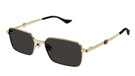 Occhiali da sole uomo Luxury Gucci GG1495S 001 gold gold grey nuova collezione