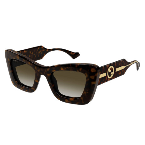 Luxury Gucci GG1552S 002 havana crystal brown women's sunglasses new collection 2
