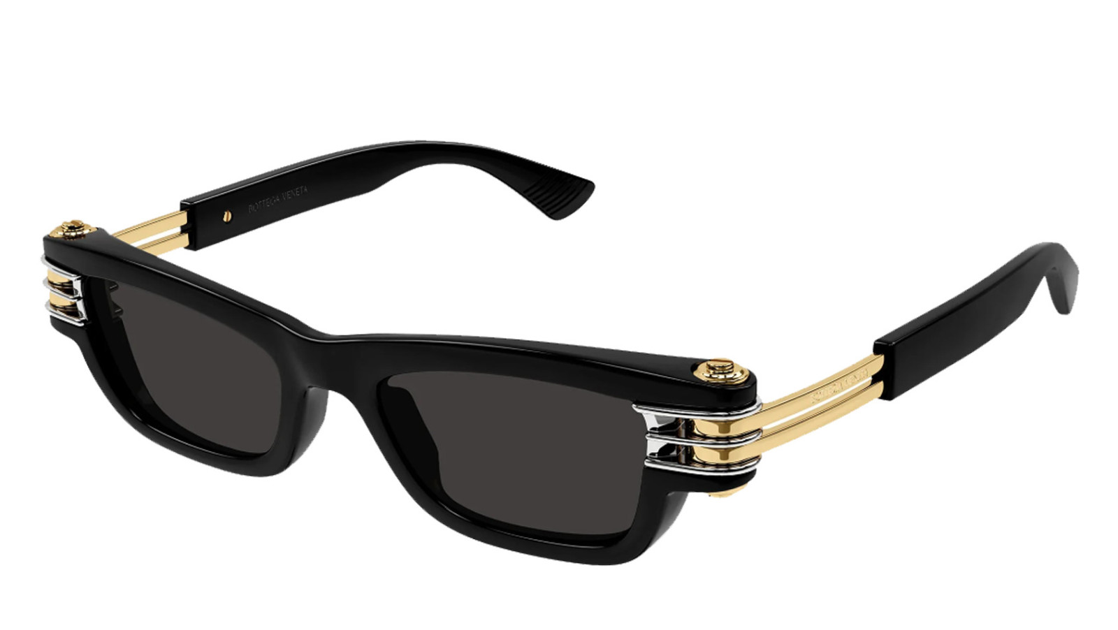 Occhiali sole uomo donna Luxury Bottega Veneta BV1308S 001 black gold grey nuova collezione