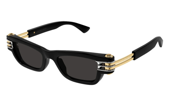 Occhiali da sole uomo donna Luxury Bottega Veneta BV1308S 001 black gold grey nuova collezione
