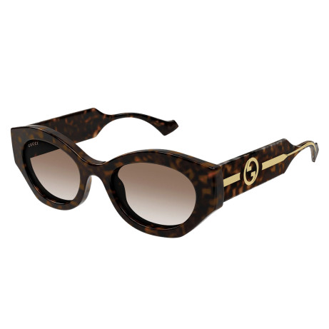 Occhiali da sole donna Luxury Gucci GG1553S 002 havana crystal brown nuova collezione 2