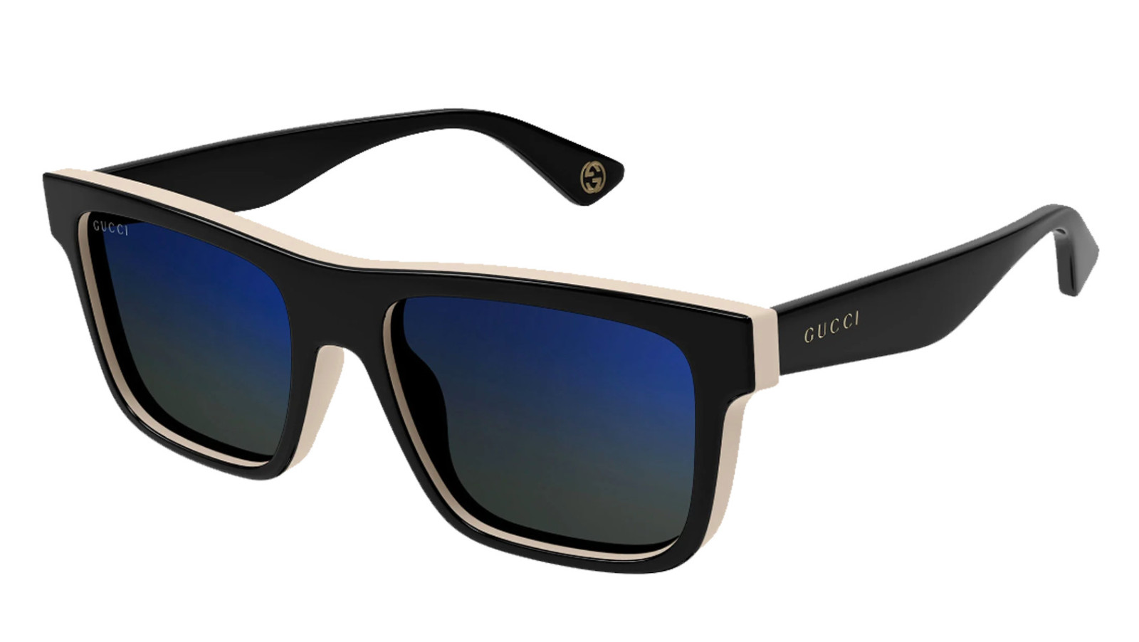 Occhiali da sole uomo Luxury Gucci GG1618S 003 black black blue nuova collezione