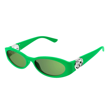 Luxury Gucci GG1660S 005 women's sunglasses green green green new collection 2