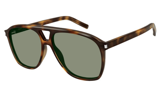 Luxury Saint Laurent SL 596 DUNE 002 havana green women's sunglasses new collection