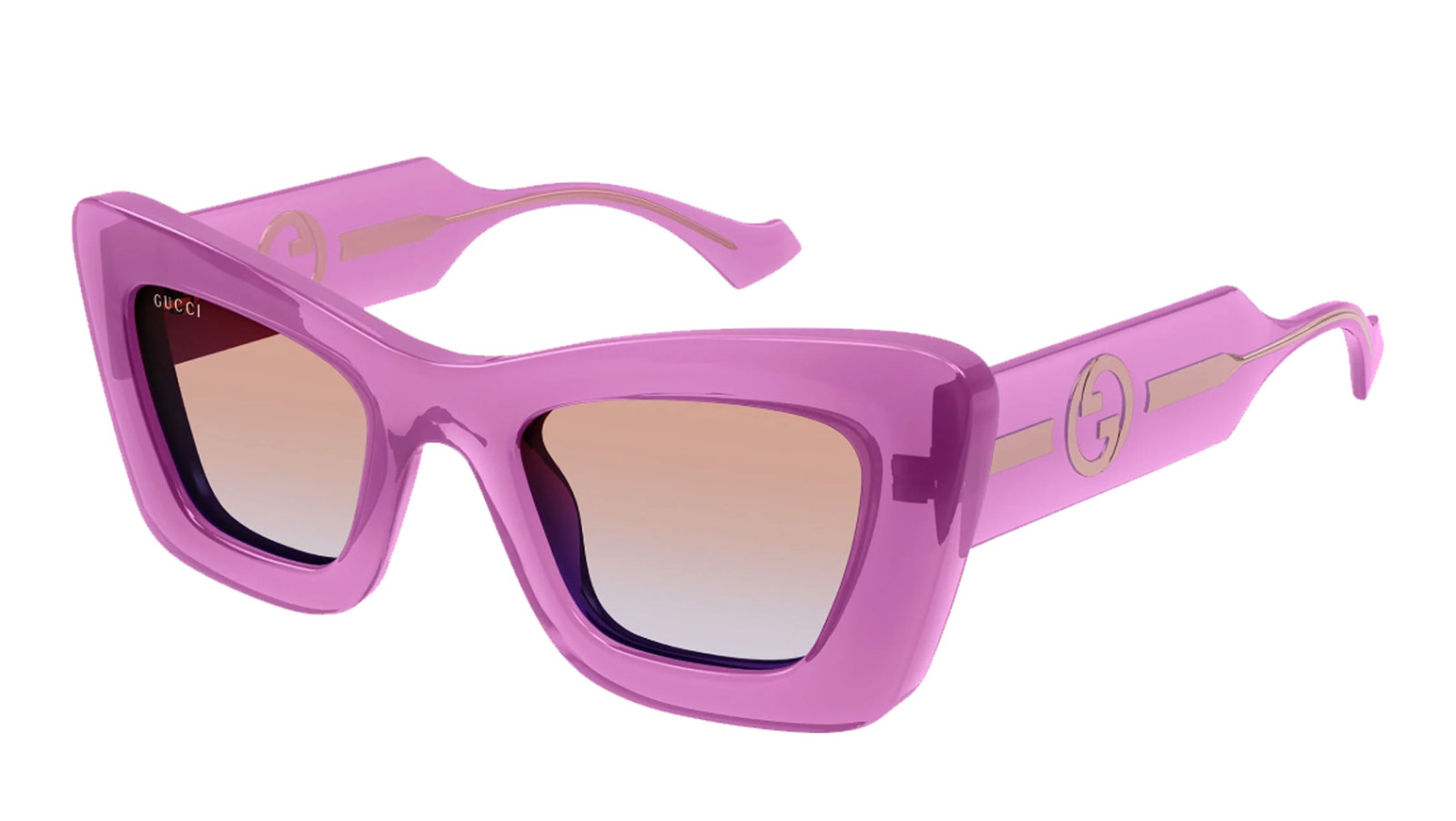 Luxury Gucci GG1552S 003 red red violet women's sunglasses new collection