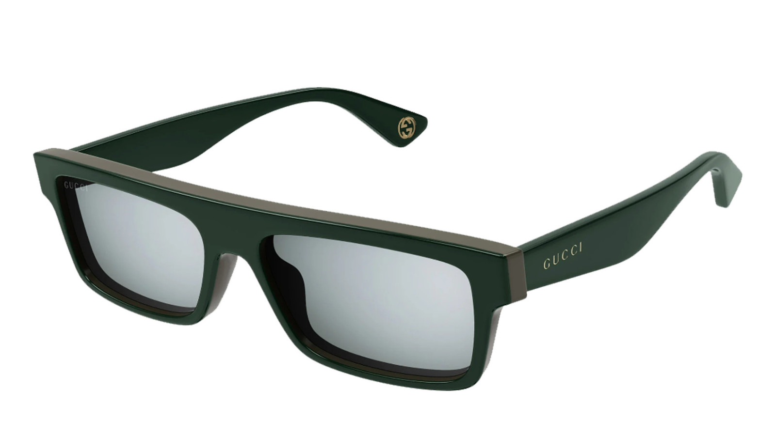 Occhiali da sole uomo Luxury Gucci GG1616S 003 green green silver nuova collezione