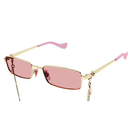 Occhiali da sole donna Luxury Gucci GG1600S 004 gold gold red nuova collezione 2